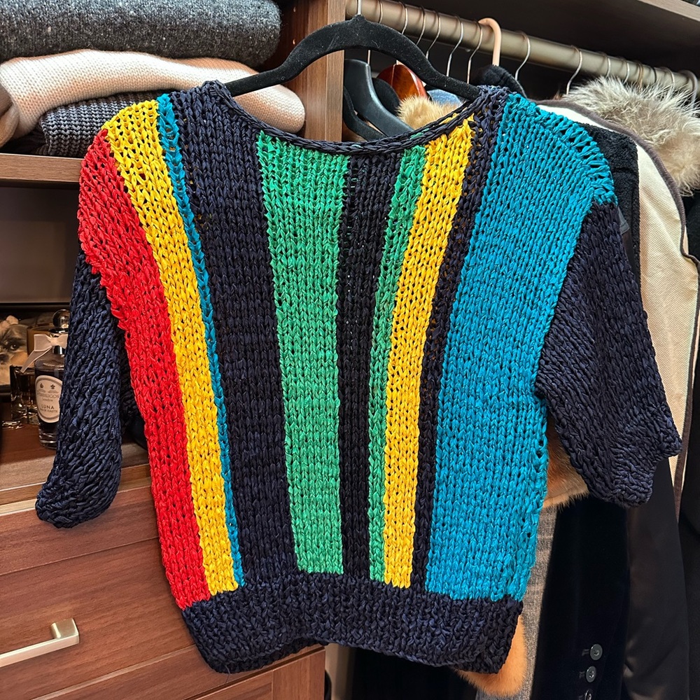 Vintage Macrame Multi-Colored Top